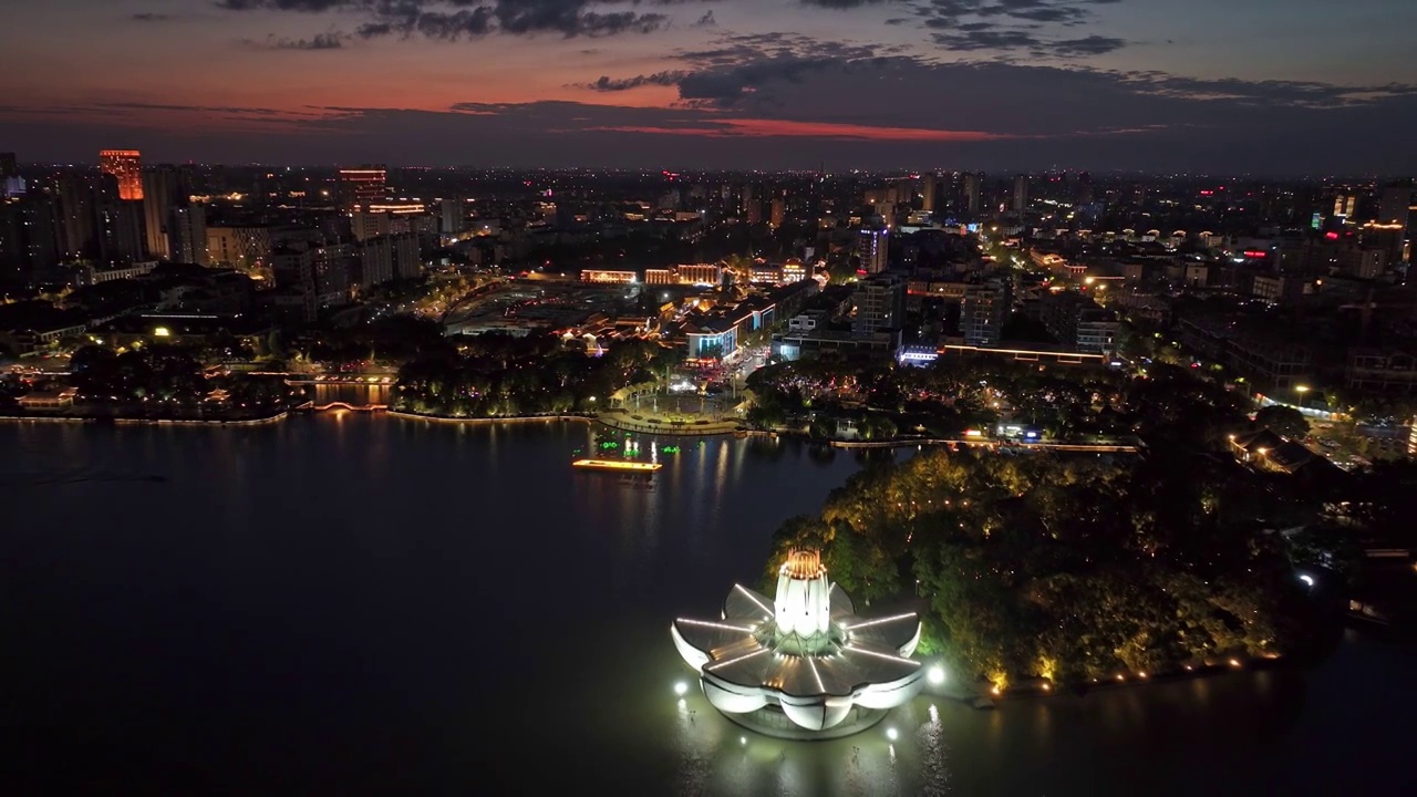 李叔同纪念馆夜景视频素材