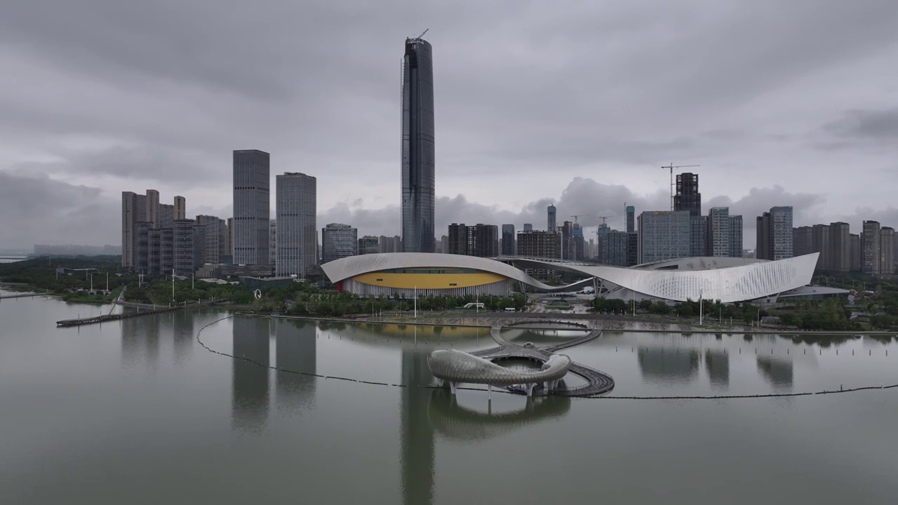 苏州吴江区苏州湾大剧院视频素材