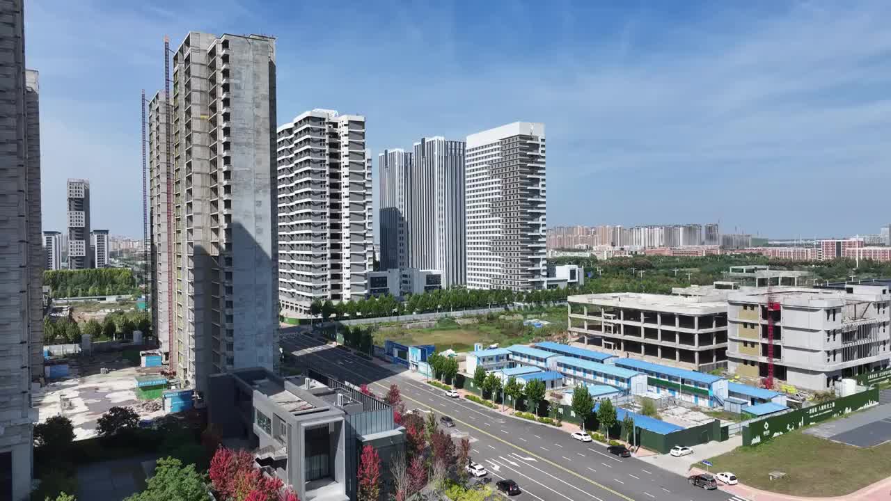 周口新区城市大景城市天际线视频素材