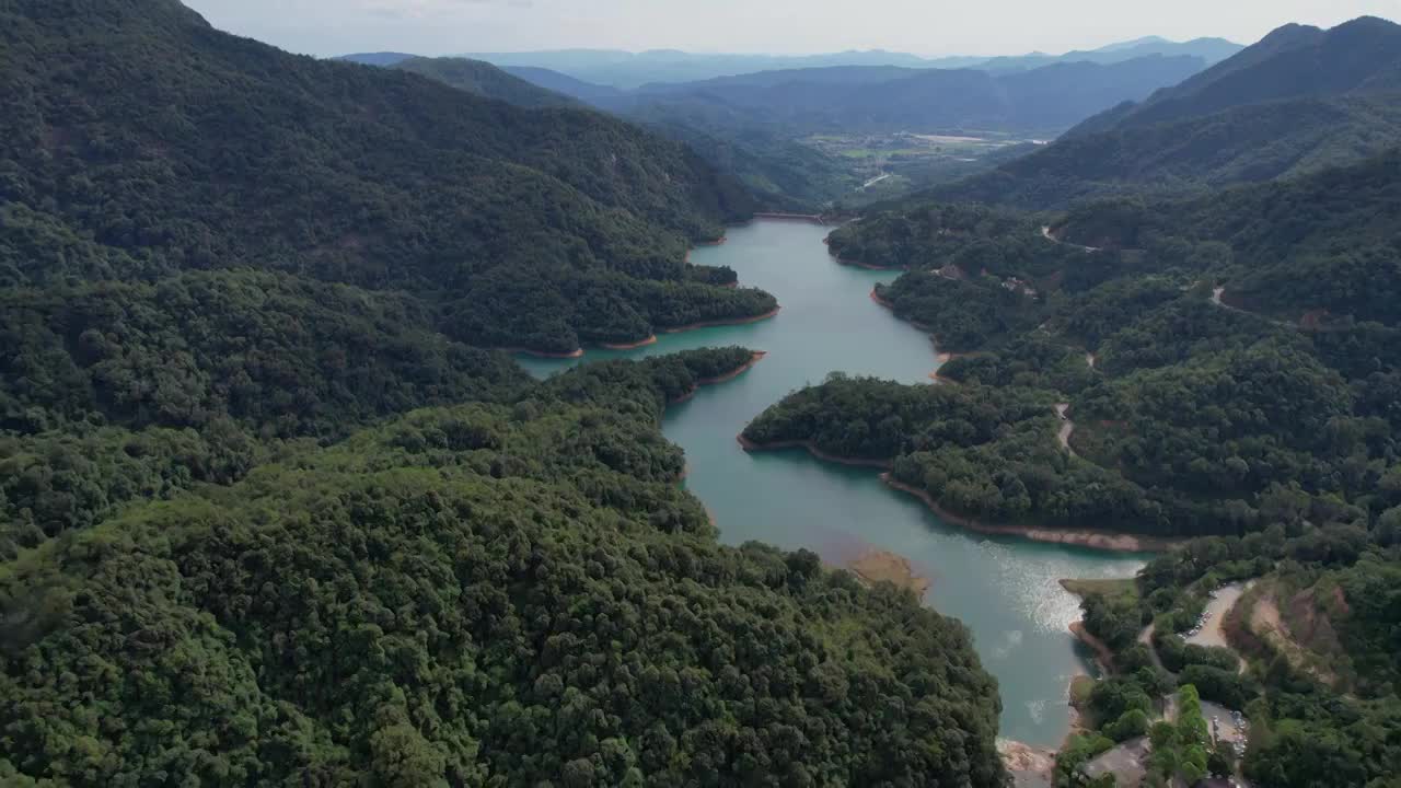 航拍增城大封门水库视频素材