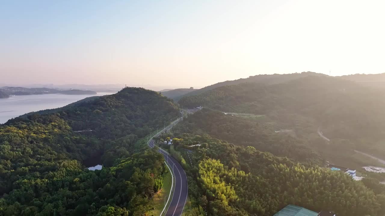 常州溧阳景詹沙河大桥天目湖视频素材