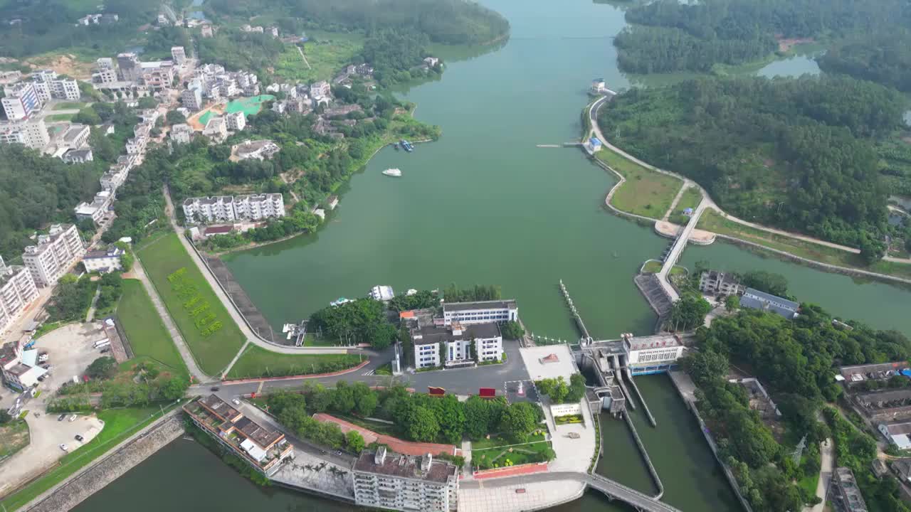 湛江鹤地水库航拍视频素材