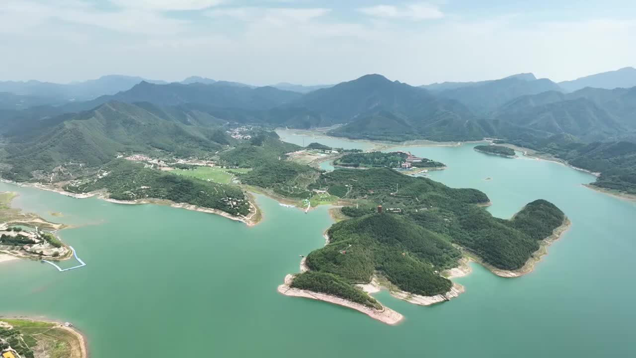 航拍北京平谷区金海湖海子水库视频素材