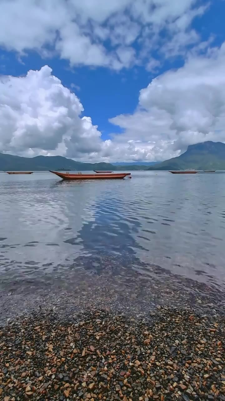 云南泸沽湖景区延时视频素材