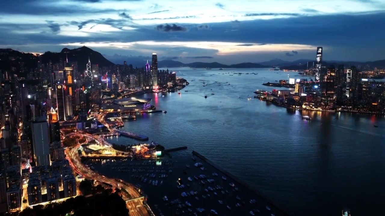香港城市宣传片粤港澳大湾区航拍视频素材画面3