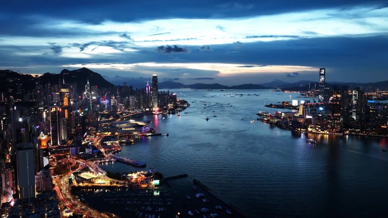 香港城市宣传片粤港澳大湾区航拍视频素材画面4