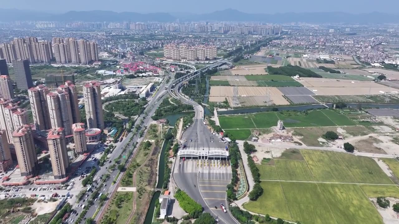 福建省莆田市荔城区莆田工艺美术城航拍视频素材