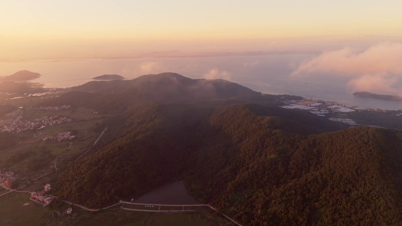 航拍广东阳江海陵岛日落风光视频素材