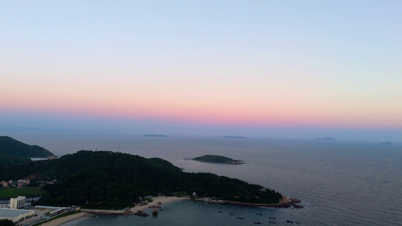 航拍广东阳江海陵岛日落风光视频素材