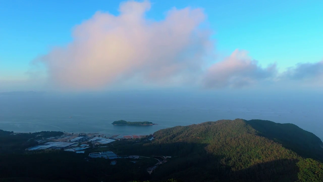 航拍广东阳江海陵岛日落风光视频素材