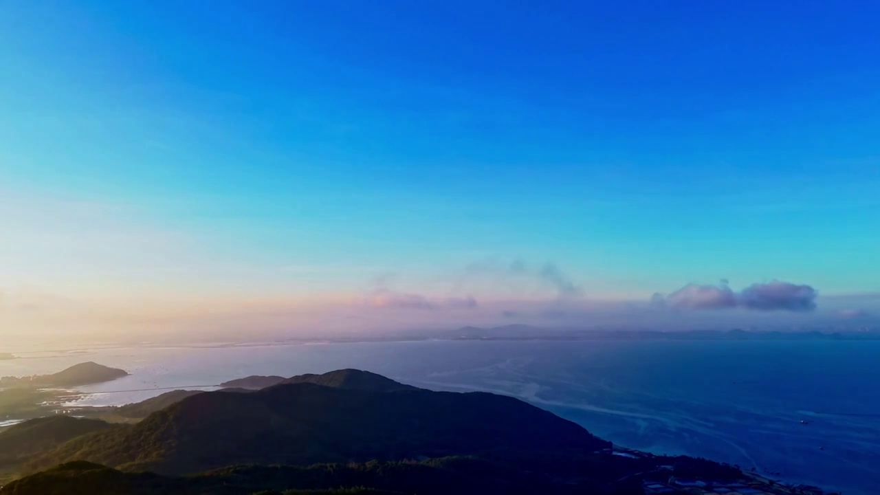 航拍广东阳江海陵岛日落风光视频素材