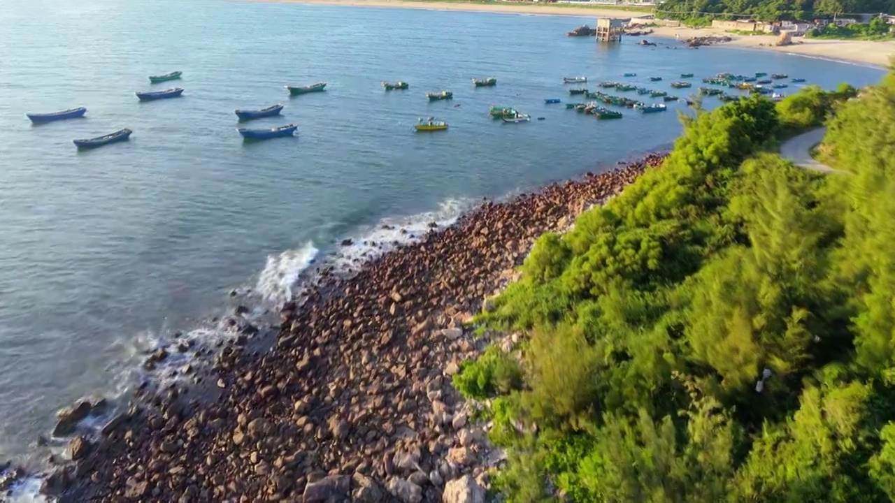 航拍广东阳江海陵岛风光视频素材