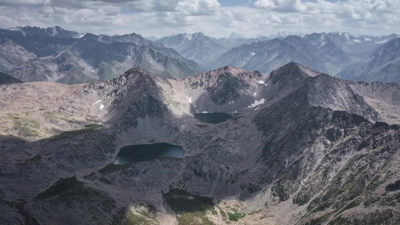 新疆琼库什台高山湖泊延时视频视频素材