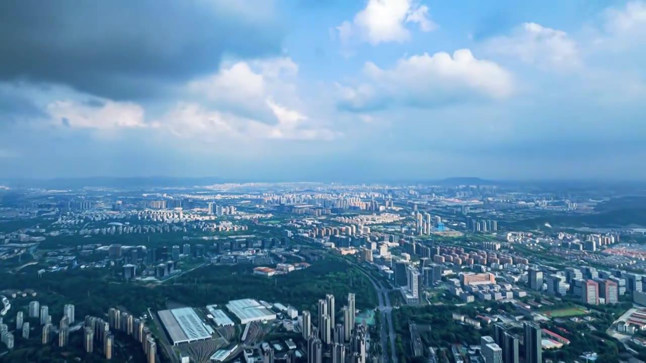 8K南京市雨花台区全景延时视频素材