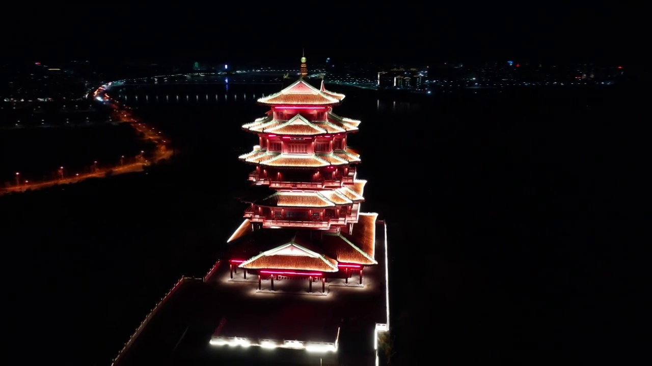 望阁夜景视频素材