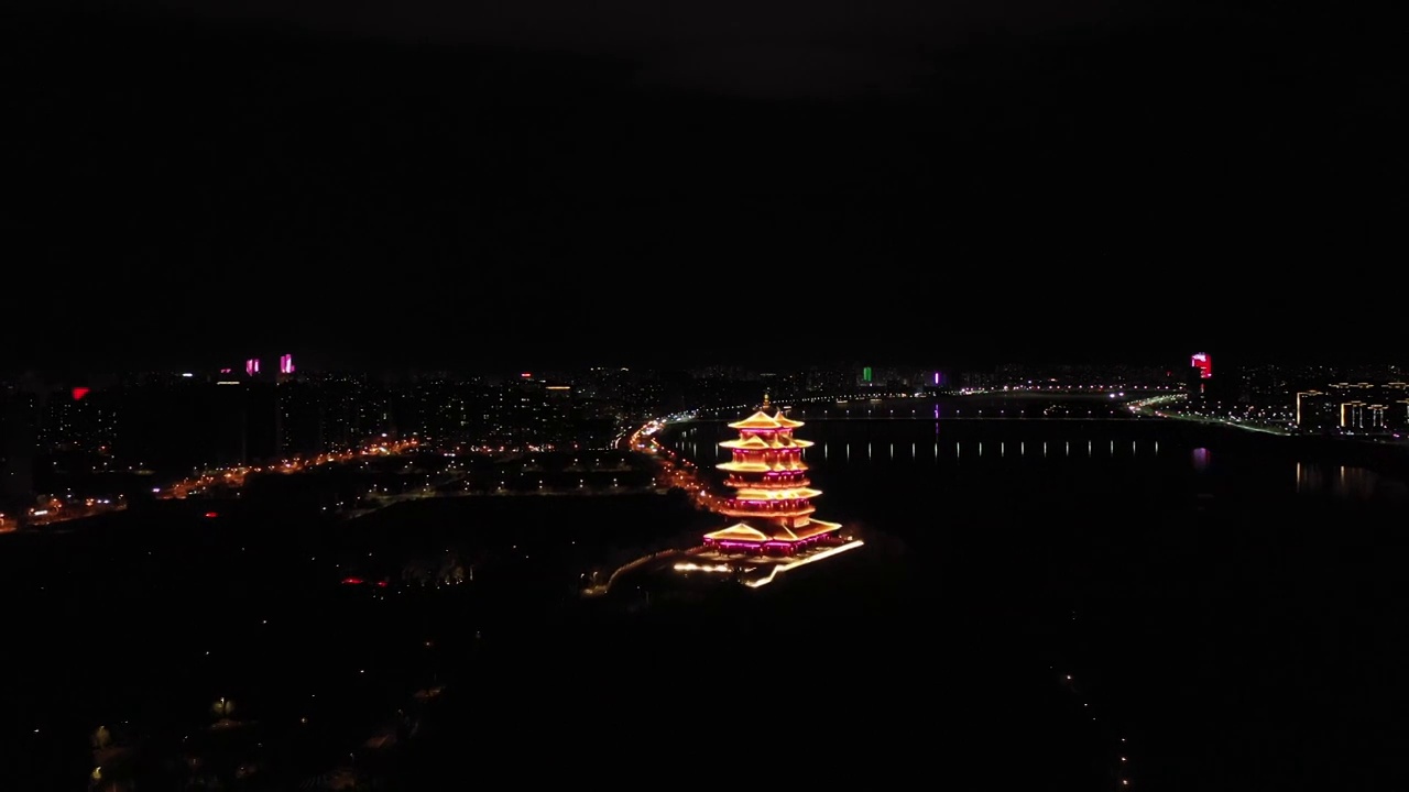 望阁夜景视频素材