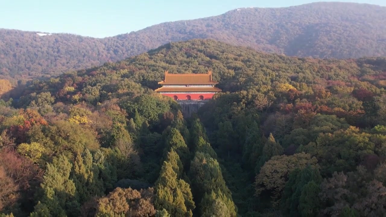 南京明孝陵秋色视频素材