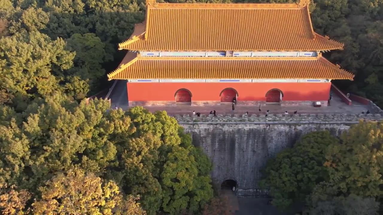 南京明孝陵秋色视频素材