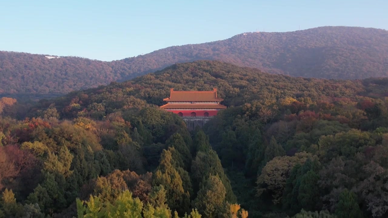 南京明孝陵秋色视频素材