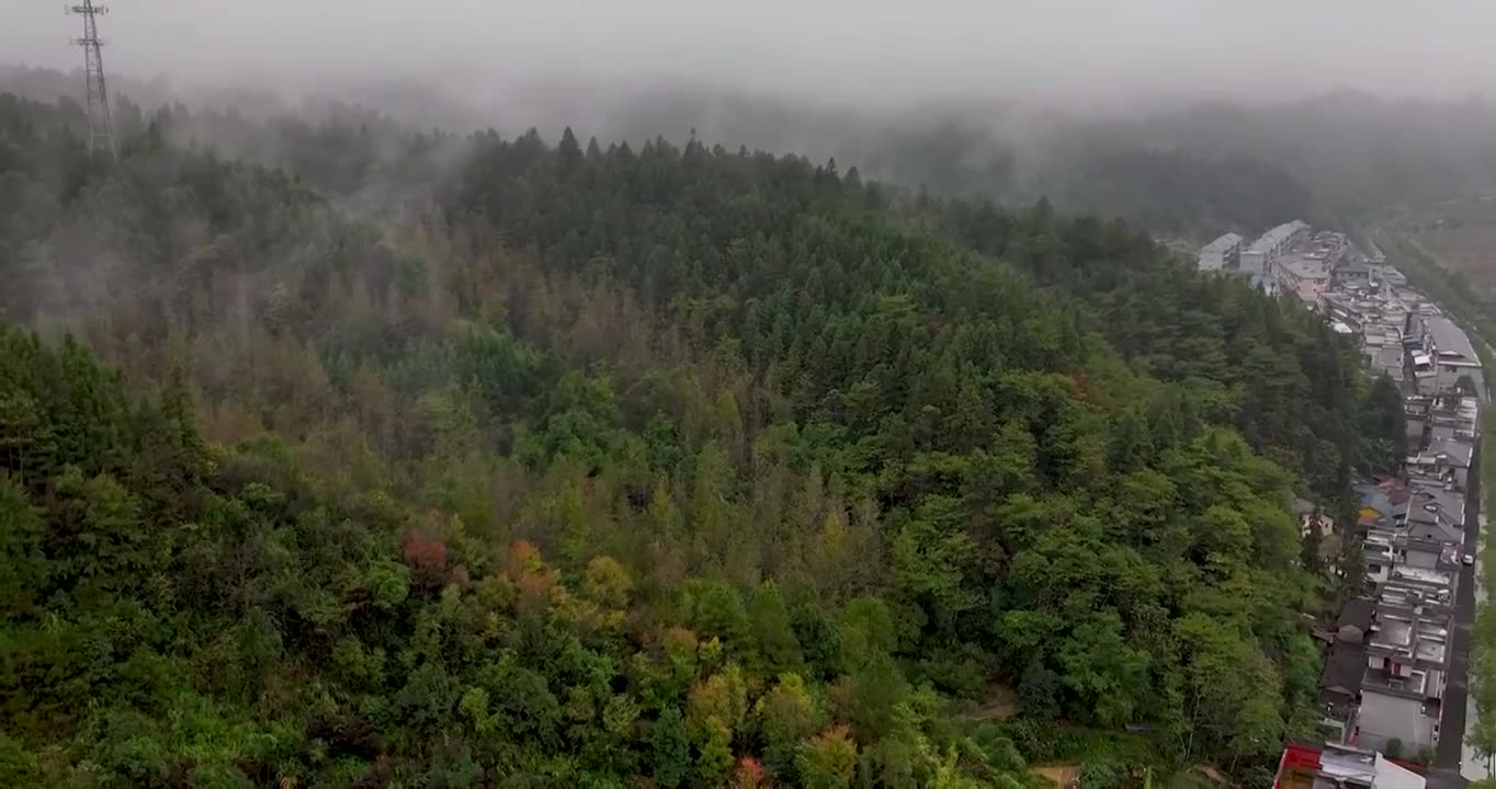 航拍江西井冈山茅坪景区风光视频素材