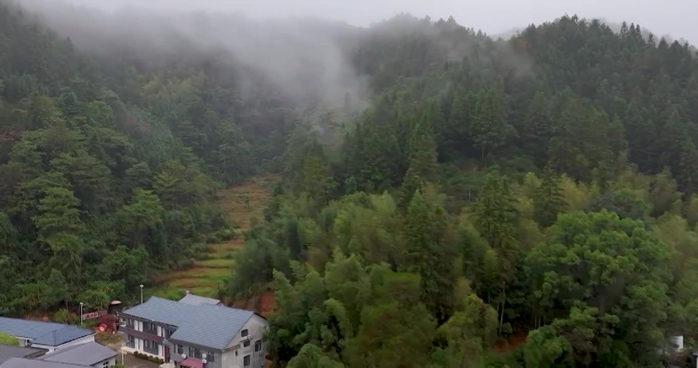 航拍江西井冈山茅坪景区景点风光视频素材