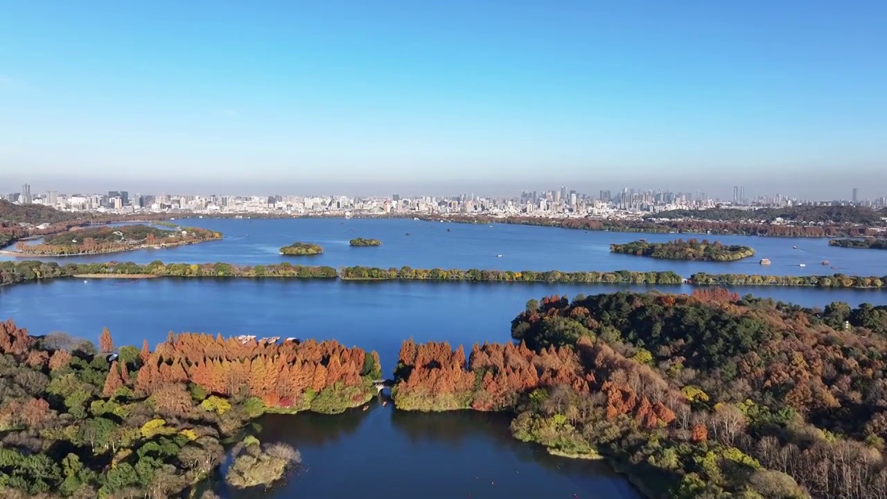 杭州西湖城市风光视频素材