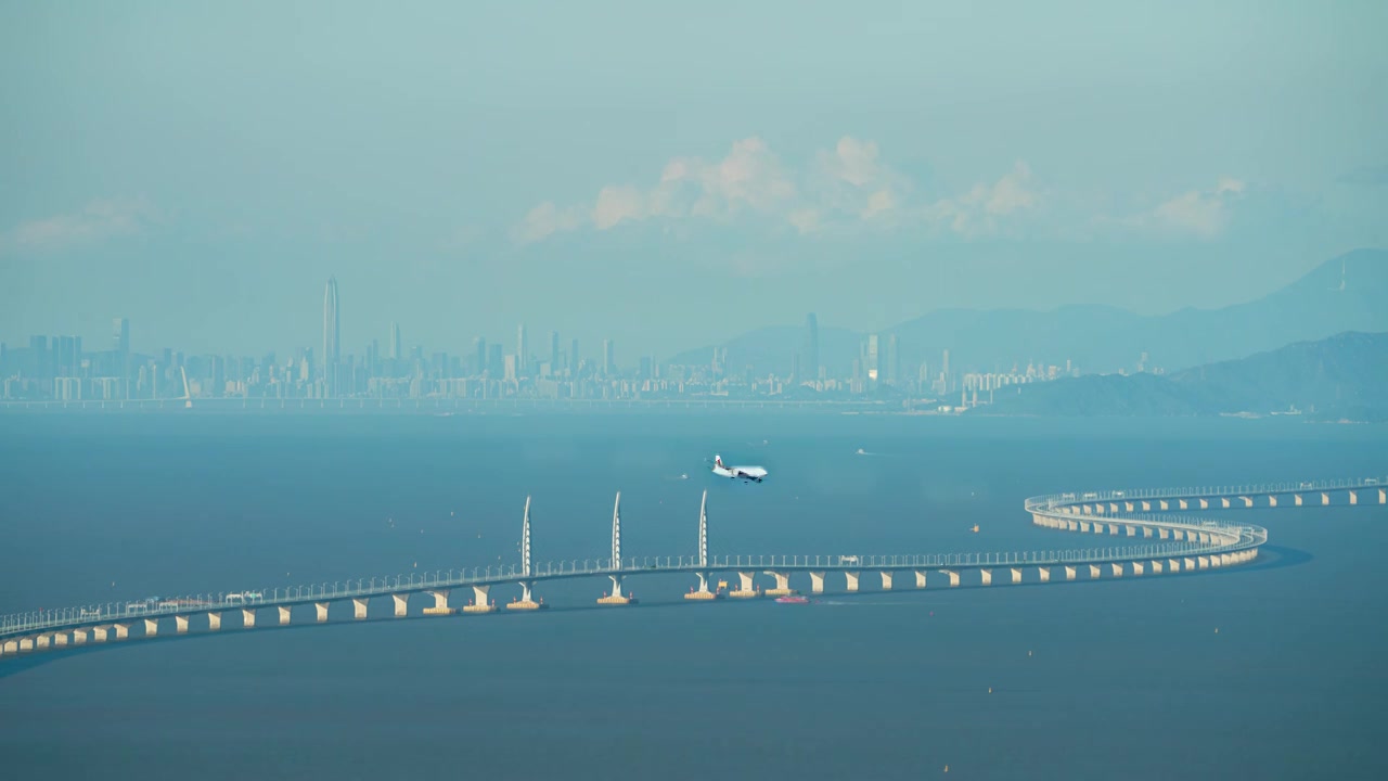 港珠澳大桥与深圳视频素材