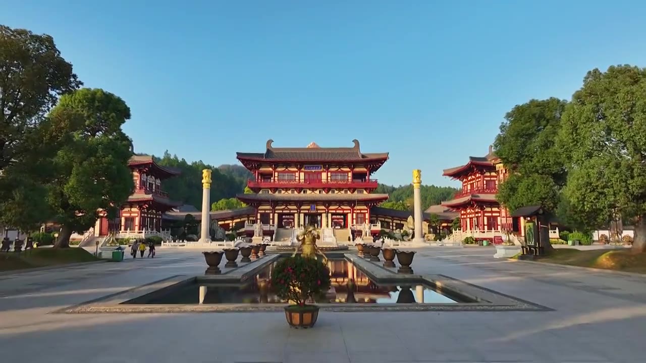 九江东林寺视频素材