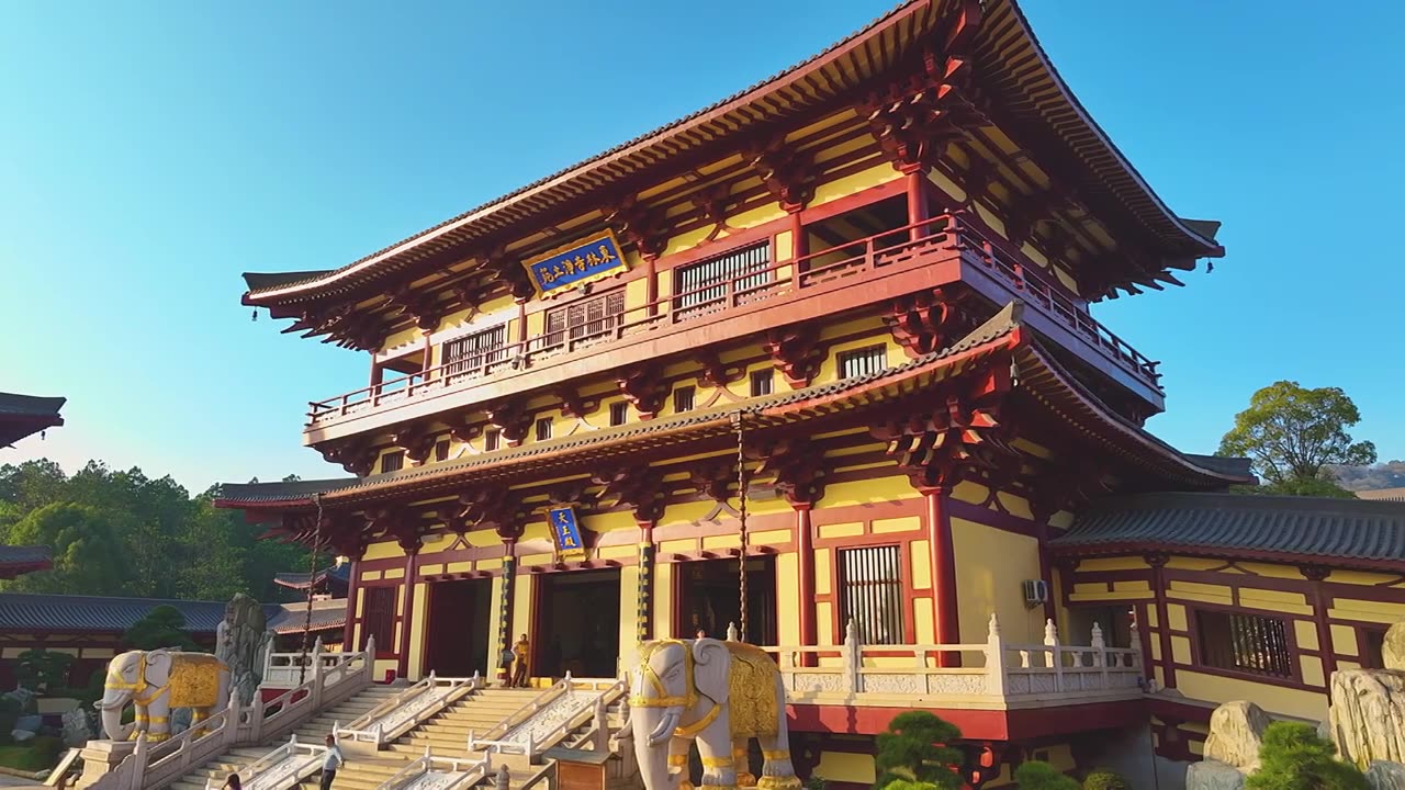 九江东林寺视频素材