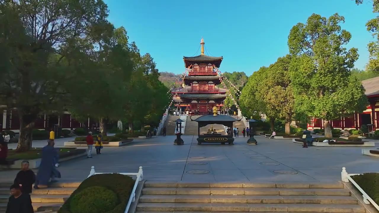 九江东林寺视频素材