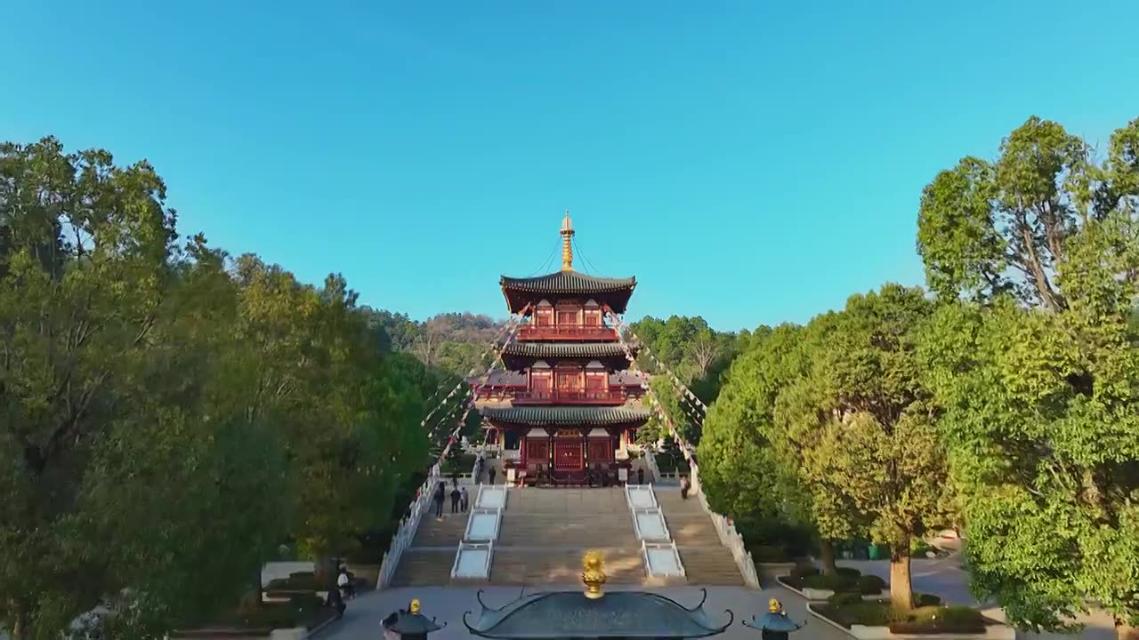 九江东林寺视频素材