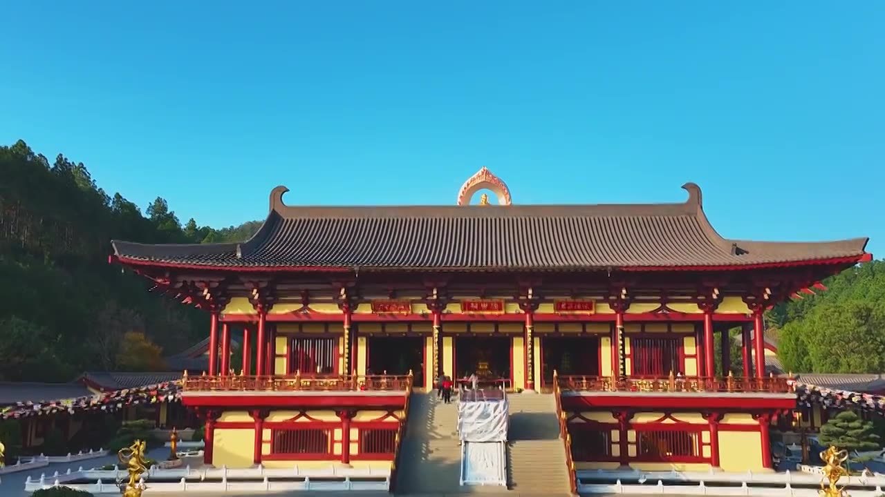 九江东林寺视频素材