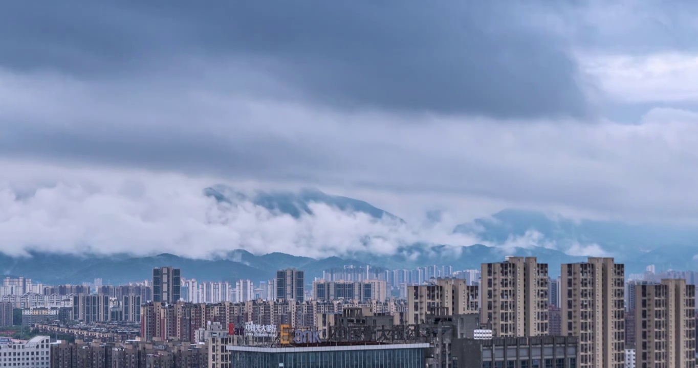 九江雨后庐山云雾延时视频素材