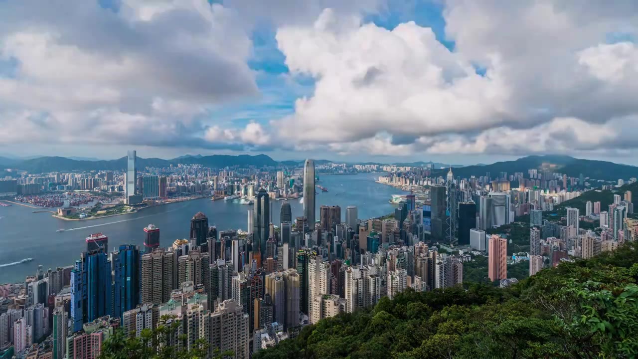 香港全景香港夜景视频素材