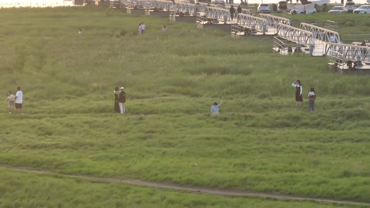 岳阳洞庭湖夕阳视频下载