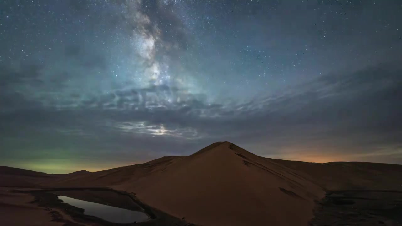 内蒙古阿拉善右旗巴丹吉林沙漠银河星空视频下载