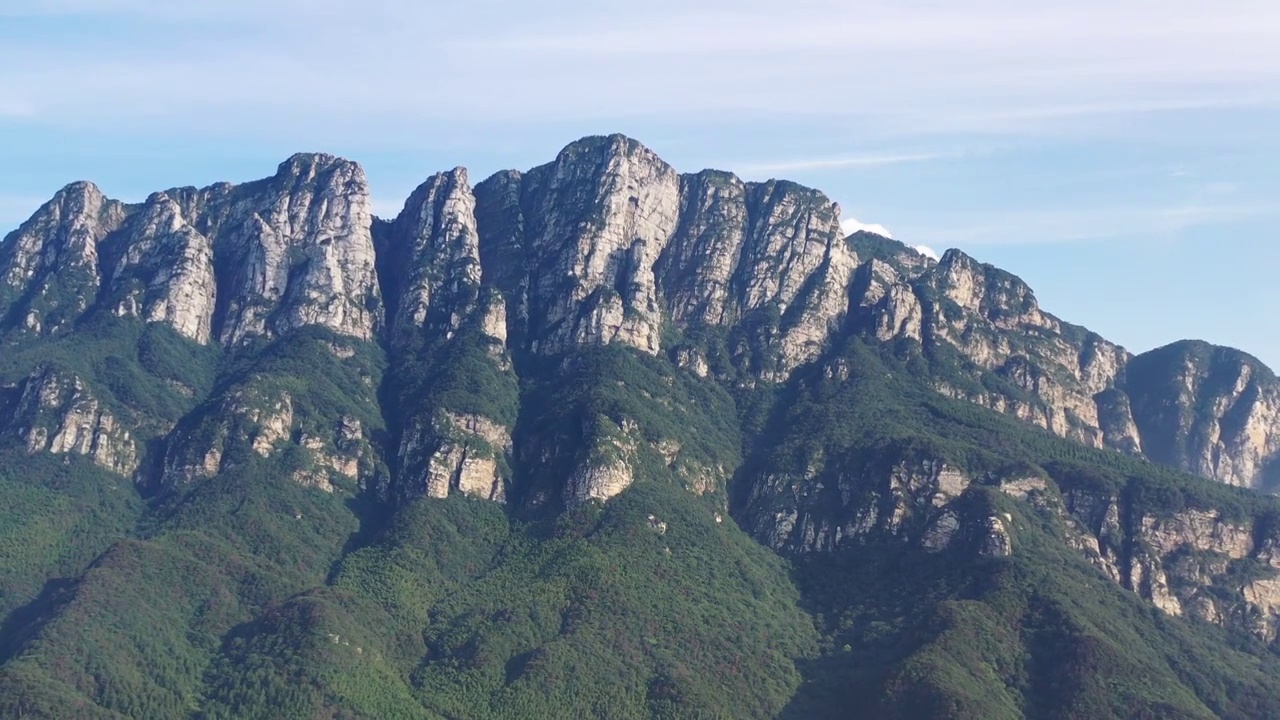 庐山五老峰清晨航拍视频素材