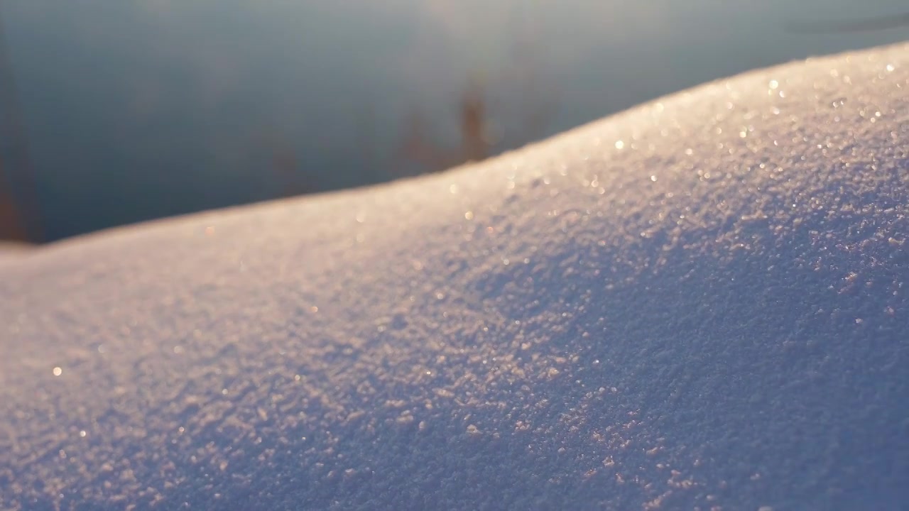 冬天唯美雪地空镜视频素材