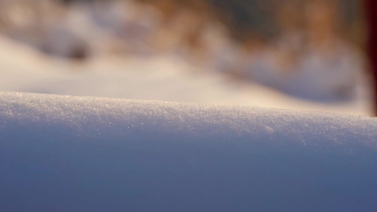 冬天唯美雪地空镜视频素材