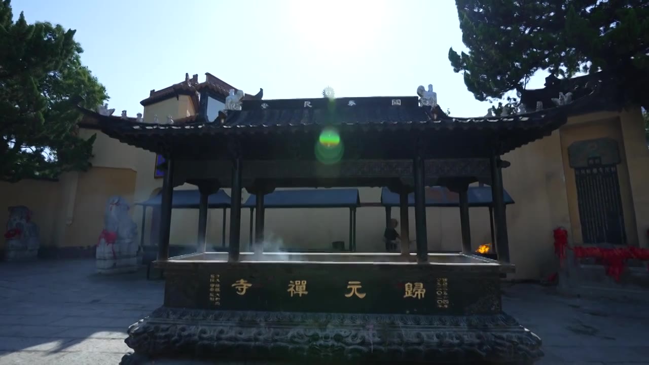 中国湖北武汉汉阳区归元禅寺视频素材