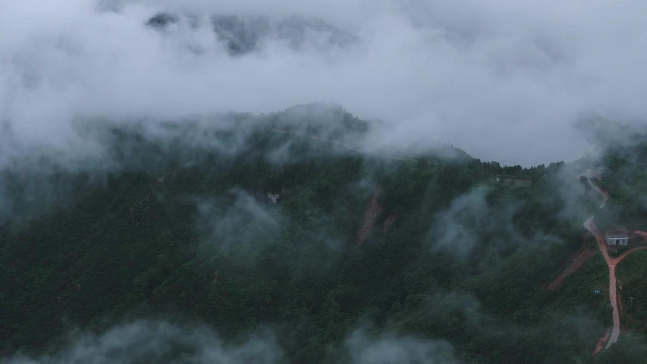 秦岭云海航拍视频素材