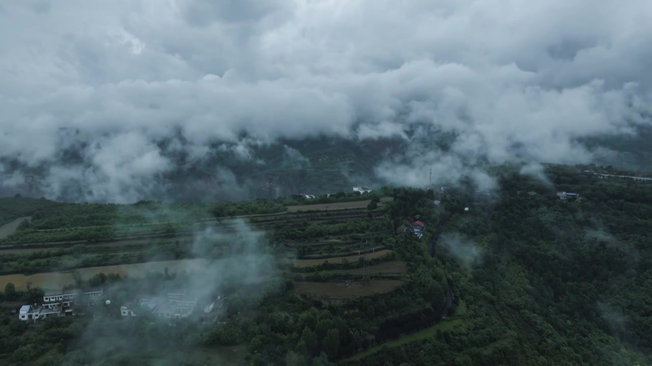 秦岭云海航拍视频素材