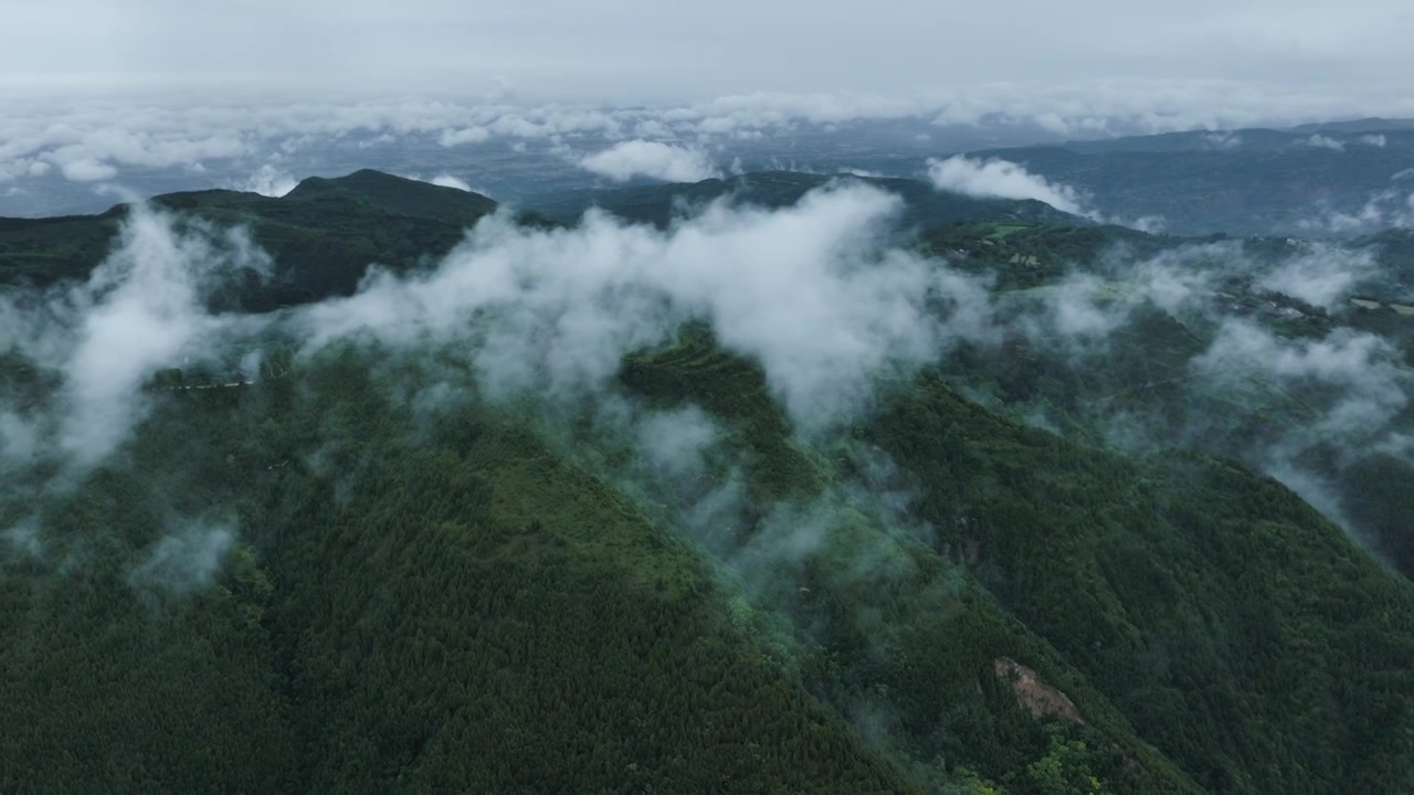 秦岭云海航拍视频素材