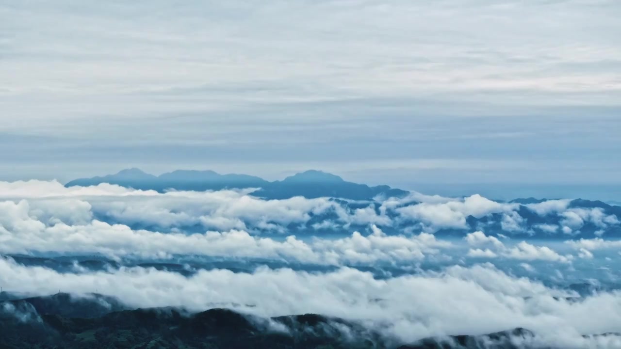 秦岭云海航拍视频素材