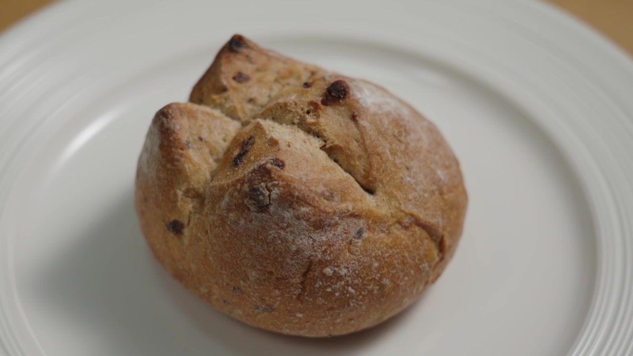 欧式面包欧包甜品食物特写视频素材