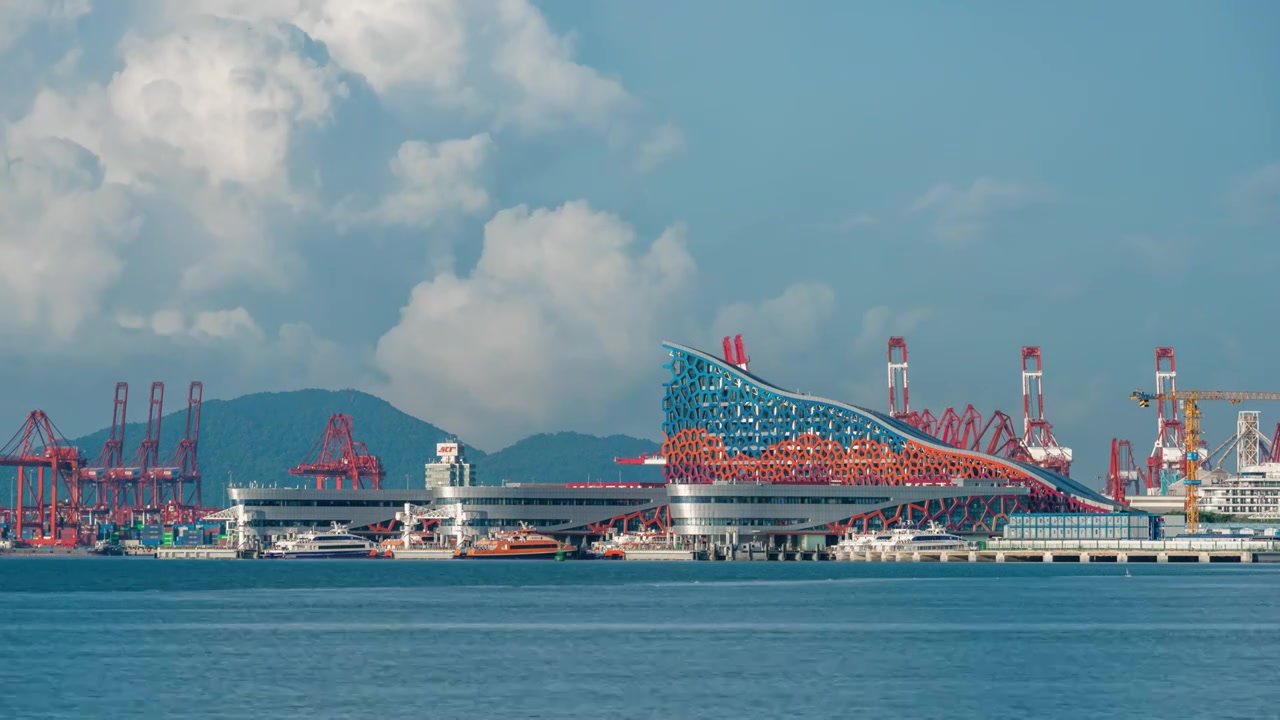 【正版素材】深圳南山太子湾游轮母港视频素材