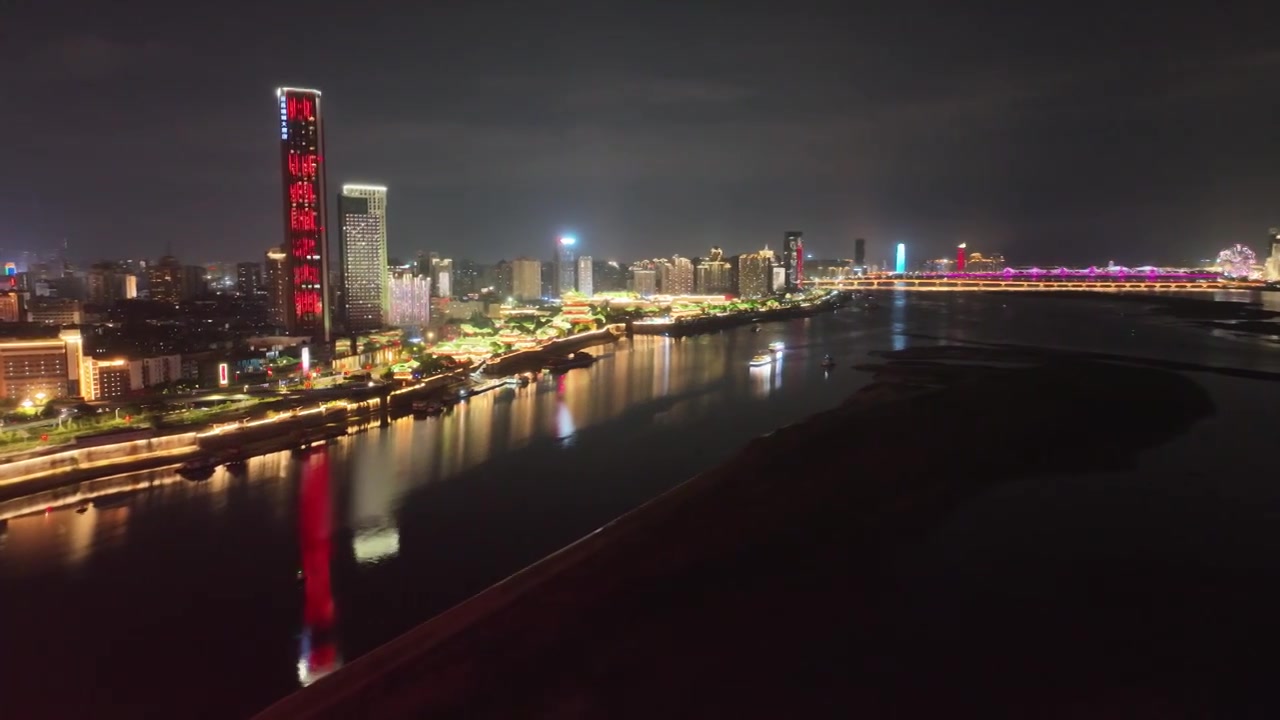 南昌八一大桥夜景视频素材