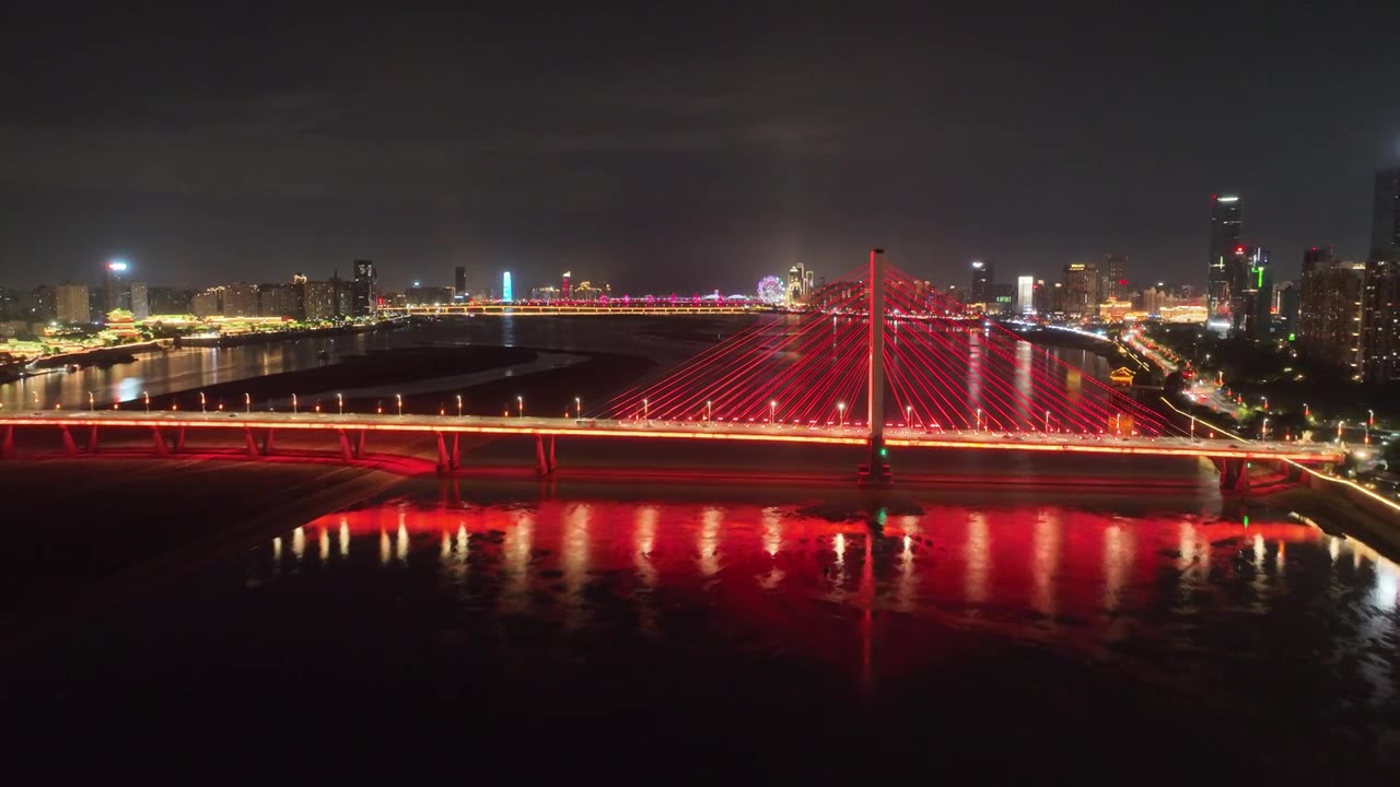 南昌红谷滩夜景视频素材