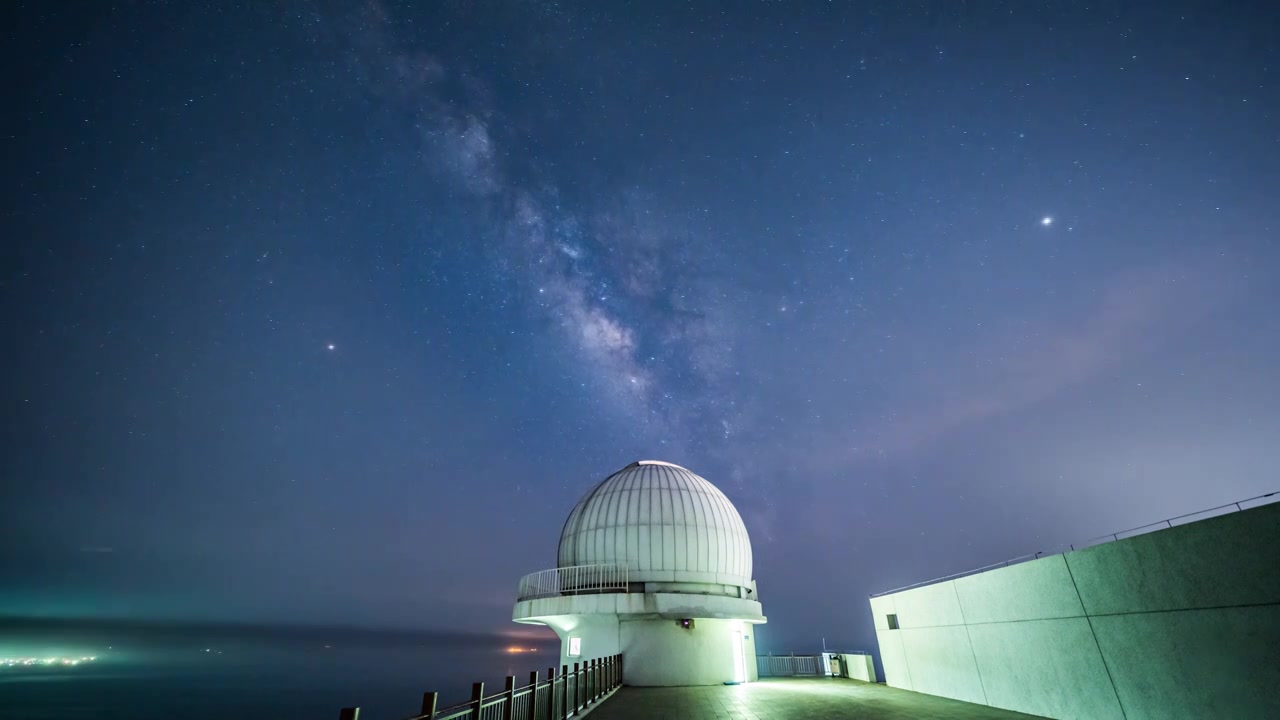 深圳天文台星空银河延时摄影素材视频素材