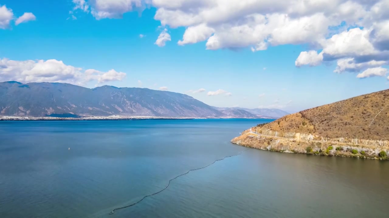 洱海东线（鹿卧山）视频素材